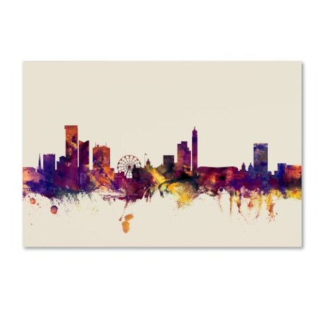 Trademark Fine Art Michael Tompsett 'Birmingham England Skyline' Canvas Art, 22x32 MT0974-C2232GG